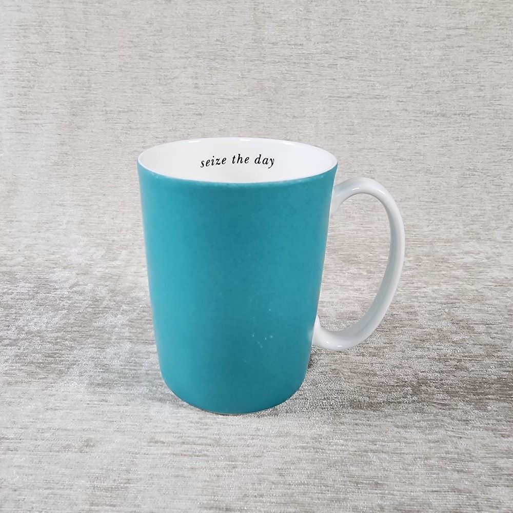 Kate Spade Lenox "Seize the day" Teal Mug